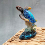 Blue Sea Turtle Figurine Painted Resin (1 figure approx. 3.5+ inches tall) Ocean Blue Sea Turtle for coastal home decor gifts & collecting! Copyright 2025 SeaShellSupply.com.
