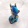 Ocean Blue Painted Resin Sea Turtle Figurine (1 figure approx. 3.5+ inches tall) Blue Sea Turtle for coastal home decor gifts & collecting! Copyright 2025 SeaShellSupply.com.