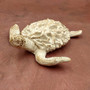White Sea Turtle Tan Coral Shell Figurine (1 figure approx. 4+ inches) Rough White Tan Sea Turtle Statuette for decor gifts & collecting! Copyright 2025 SeaShellSupply.com.\n