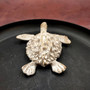 White Sea Turtle Tan Coral Shell Figurine (1 figure approx. 4+ inches) Rough White Tan Sea Turtle Statuette for decor gifts & collecting!