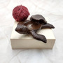 Brown Sea Turtle Key Box With Lid Metal (1 key box approx. 5+ inches) Aged Rust Brown Cast Iron Sea Turtle Box for keys trinkets & gifting! Copyright 2025 SeaShellSupply.com.