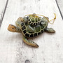 Green Mother Baby Sea Turtle Christmas Ornament Resin (1 turtle approx. 3.5+ inches) Green Resin Sea Turtle Pair Figure for holiday décor! Copyright 2025 SeaShellSupply.com.