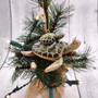 Green Mother Baby Sea Turtle Christmas Ornament Resin (1 turtle approx. 3.5+ inches) Green Resin Sea Turtle Pair Figure for holiday décor! Copyright 2025 SeaShellSupply.com.