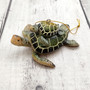 Green Mother Baby Sea Turtle Christmas Ornament Resin (1 turtle approx. 3.5+ inches) Green Resin Sea Turtle Pair Figure for holiday décor!