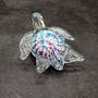 Pink Blue Sea Turtle Glass Figurine Swirl (1 turtle approx. 4+ inches long) Colorful Pink Blue Glass Sea Turtle for gifts & coastal décor! Copyright 2025 SeaShellSupply.com.