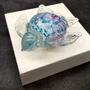 Pink Blue Sea Turtle Glass Figurine Swirl (1 turtle approx. 4+ inches long) Colorful Pink Blue Glass Sea Turtle for gifts & coastal décor!
