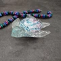 Pink Blue Sea Turtle Glass Figurine Swirl (1 turtle approx. 4+ inches long) Colorful Pink Blue Glass Sea Turtle for gifts & coastal décor!