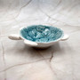 Sea Turtle Light Blue White Bowl (1 dish approx. 5.5+ inches) Blue White Sea Turtle Ceramic Dish for gifting jewelry trinkets & candy! Copyright 2025 SeaShellSupply.com.