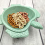 Sea Turtle Pastel Green Plate (1 dish approx. 6.75+ inches wide) Green Sea Turtle Ceramic Dish for coastal table charm display & kitchen accent Copyright 2025 SeaShellSupply.com.