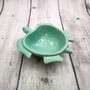 Sea Turtle Pastel Green Plate (1 dish approx. 6.75+ inches wide) Green Sea Turtle Ceramic Dish for coastal table charm display & kitchen accent Copyright 2025 SeaShellSupply.com.