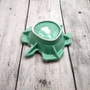 Sea Turtle Pastel Green Plate (1 dish approx. 6.75+ inches wide) Green Sea Turtle Ceramic Dish for coastal table charm display & kitchen accent Copyright 2025 SeaShellSupply.com.