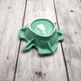 Sea Turtle Pastel Green Plate (1 dish approx. 6.75+ inches wide) Green Sea Turtle Ceramic Dish for coastal table charm display & kitchen accent