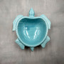 Sea Turtle Powder Blue Bowl (1 dish approx. 6.75+ inches) Blue Sea Turtle Ceramic Dish for gifting jewelry trinkets & candy! Copyright 2025 SeaShellSupply.com.