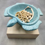 Sea Turtle Powder Blue Bowl (1 dish approx. 6.75+ inches) Blue Sea Turtle Ceramic Dish for gifting jewelry trinkets & candy! Copyright 2025 SeaShellSupply.com.
