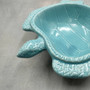 Sea Turtle Powder Blue Bowl (1 dish approx. 6.75+ inches) Blue Sea Turtle Ceramic Dish for gifting jewelry trinkets & candy! Copyright 2025 SeaShellSupply.com.