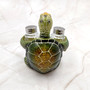 Green Sea Turtle Salt Pepper Shaker Holder Set (1 turtle approx. 5.5+ inches) Green Sea Turtle Spice Shaker Holder for kitchen or table! Copyright 2025 SeaShellSupply.com.