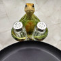 Green Sea Turtle Salt Pepper Shaker Holder Set (1 turtle approx. 5.5+ inches) Green Sea Turtle Spice Shaker Holder for kitchen or table! Copyright 2025 SeaShellSupply.com.