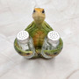 Green Sea Turtle Salt Pepper Shaker Holder Set (1 turtle approx. 5.5+ inches) Green Sea Turtle Spice Shaker Holder for kitchen or table! Copyright 2025 SeaShellSupply.com.