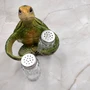 Green Sea Turtle Salt Pepper Shaker Holder Set (1 turtle approx. 5.5+ inches) Green Sea Turtle Spice Shaker Holder for kitchen or table!