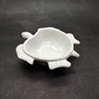 Sea Turtle Glossy White Ceramic Plate (1 dish approx. 6.75+ inches wide) White Turtle Dish for coastal table display & nautical decor! Copyright 2025 SeaShellSupply.com.