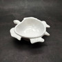 Sea Turtle Glossy White Ceramic Plate (1 dish approx. 6.75+ inches wide) White Turtle Dish for coastal table display & nautical decor! Copyright 2025 SeaShellSupply.com.