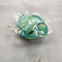 Green Blue Sea Turtle Glass Figurine Swirl (1 figure approx. 4+ inches) Colorful Green Blue Glass Sea Turtle for gifts & coastal décor! Copyright 2025 SeaShellSupply.com.