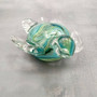 Green Blue Sea Turtle Glass Figurine Swirl (1 figure approx. 4+ inches) Colorful Green Blue Glass Sea Turtle for gifts & coastal décor! Copyright 2025 SeaShellSupply.com.