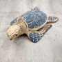 Large Blue Sea Turtle Painted Wood (1 sea turtle approx. 10+ inches) Dark Blue Painted Wooden Sea Turtle Figure for home décor & display! Copyright 2025 SeaShellSupply.com.