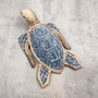 Large Blue Sea Turtle Painted Wood (1 sea turtle approx. 10+ inches) Dark Blue Painted Wooden Sea Turtle Figure for home décor & display! Copyright 2025 SeaShellSupply.com.