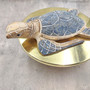 Large Blue Sea Turtle Painted Wood (1 sea turtle approx. 10+ inches) Dark Blue Painted Wooden Sea Turtle Figure for home décor & display! Copyright 2025 SeaShellSupply.com.