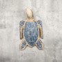 Large Blue Sea Turtle Painted Wood (1 sea turtle approx. 10+ inches) Dark Blue Painted Wooden Sea Turtle Figure for home décor & display! Copyright 2025 SeaShellSupply.com.