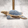 Large Blue Sea Turtle Painted Wood (1 sea turtle approx. 10+ inches) Dark Blue Painted Wooden Sea Turtle Figure for home décor & display! Copyright 2025 SeaShellSupply.com.