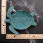Cast Iron Sea Turtle Blue Metal Dish (1 dish approx. 7+ inches wide) Blue Metal Sea Turtle Plate adds coastal charm to kitchen & home! Copyright 2025 SeaShellSupply.com.