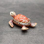 Orange Sea Turtle Resin Fridge Magnet (1 turtle approx. 3+ inches) Orange Red Resin Sea Turtle Magnet Gift for coastal fridges & cabinets! Copyright 2025 SeaShellSupply.com