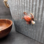 Orange Sea Turtle Resin Fridge Magnet (1 turtle approx. 3+ inches) Orange Red Resin Sea Turtle Magnet Gift for coastal fridges & cabinets! Copyright 2025 SeaShellSupply.com
