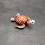Orange Sea Turtle Resin Fridge Magnet (1 turtle approx. 3+ inches) Orange Red Resin Sea Turtle Magnet Gift for coastal fridges & cabinets!