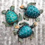 Teal Blue Sea Turtle Resin Fridge Magnet (1 turtle approx. 3+ inches) Aqua Teal Blue Resin Sea Turtle Magnet Gift for fridges & cabinets!