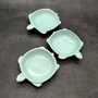 Mint Green Sea Turtle Bowl Porcelain (1 dish approx. 5.25+ inches) Light Green Sea Turtle Dish for coastal kitchen accent & table charm!