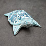 Blue Wood Sea Turtle Sea Glass Shell Figurine (1 figure approx. 6+ inches long) Mosaic Sea Glass Shell Wood Sea Turtle for home decor! Copyright 2025 SeaShellSupply.com