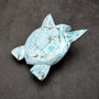 Blue Wood Sea Turtle Sea Glass Shell Figurine (1 figure approx. 6+ inches long) Mosaic Sea Glass Shell Wood Sea Turtle for home decor! Copyright 2025 SeaShellSupply.com