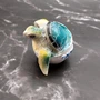 Sea Turtle Egg Hatchling Aqua Blue Shell (1 sea turtle approx. 2+ inches) Blue Painted Resin Baby Sea Turtle Egg for coastal home décor!