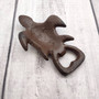 Brown Metal Sea Turtle Bottle Opener (1 opener approx. 4.5+ inches) Cast Iron Patina Sea Turtle Bottle Opener for coastal kitchen or home! Copyright 2025 SeaShellSupply.com.