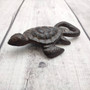 Brown Metal Sea Turtle Bottle Opener (1 opener approx. 4.5+ inches) Cast Iron Patina Sea Turtle Bottle Opener for coastal kitchen or home! Copyright 2025 SeaShellSupply.com.