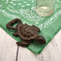 Brown Metal Sea Turtle Bottle Opener (1 opener approx. 4.5+ inches) Cast Iron Patina Sea Turtle Bottle Opener for coastal kitchen or home! Copyright 2025 SeaShellSupply.com.