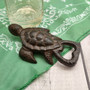 Brown Metal Sea Turtle Bottle Opener (1 opener approx. 4.5+ inches) Cast Iron Patina Sea Turtle Bottle Opener for coastal kitchen or home!