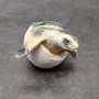 Sea Turtle Egg Hatchling Green Shell (1 sea turtle approx. 2+ inches) Green Painted Resin Baby Sea Turtle Egg for coastal home décor!