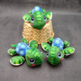Cute Baby Sea Turtle Plush Animal (1 stuffed animal approx. 7+ inches long) Green Sea Turtle Plush Toy ideal gift for kids and adults! Copyright 2025 SeaShellSupply.com