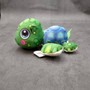 Cute Baby Sea Turtle Plush Animal (1 stuffed animal approx. 7+ inches long) Green Sea Turtle Plush Toy ideal gift for kids and adults! Copyright 2025 SeaShellSupply.com