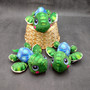 Cute Baby Sea Turtle Plush Animal (1 stuffed animal approx. 7+ inches long) Green Sea Turtle Plush Toy ideal gift for kids and adults!