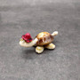 Cowrie Shell Sea Turtle Figurines Red Hat (3 figures approx. 2+ inches) Cute Cowrie Seashell Sea Turtles for gifts decor & display!